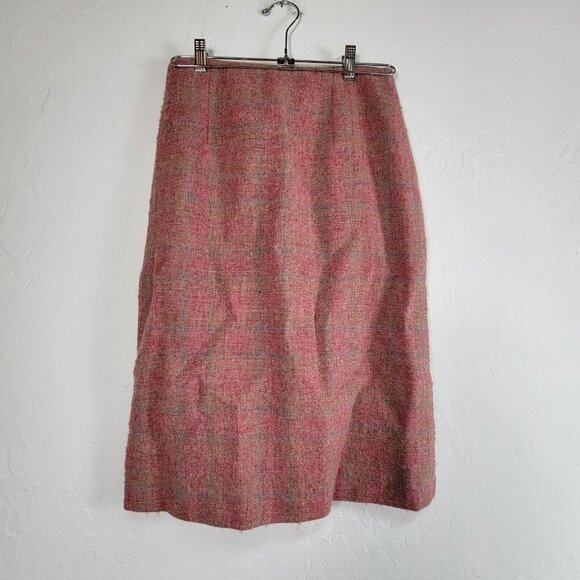 1960s Edinburgh House of Sarasota by Andrew Stewart Pirnspun Tweed Plaid Skirt - Picture 2 of 7